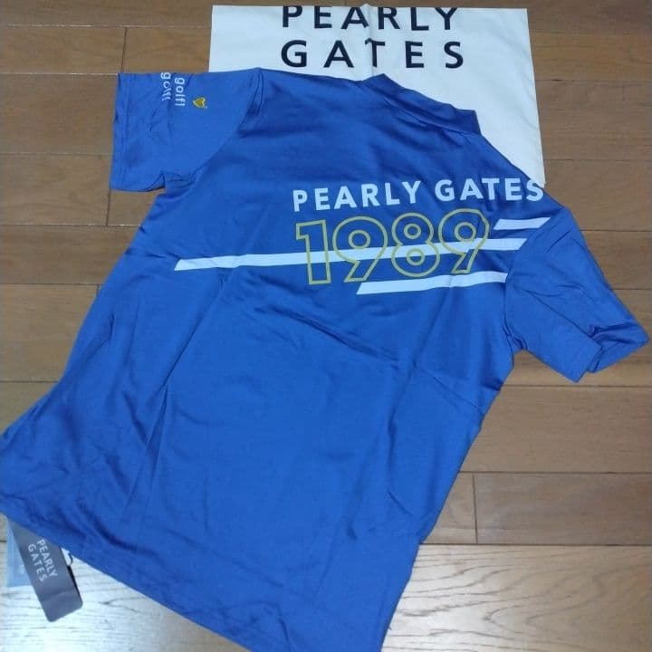 ⭐新品未使用⭐PEARLYGATES⭐半袖⭐モック⭐青⭐サイズ5⭐