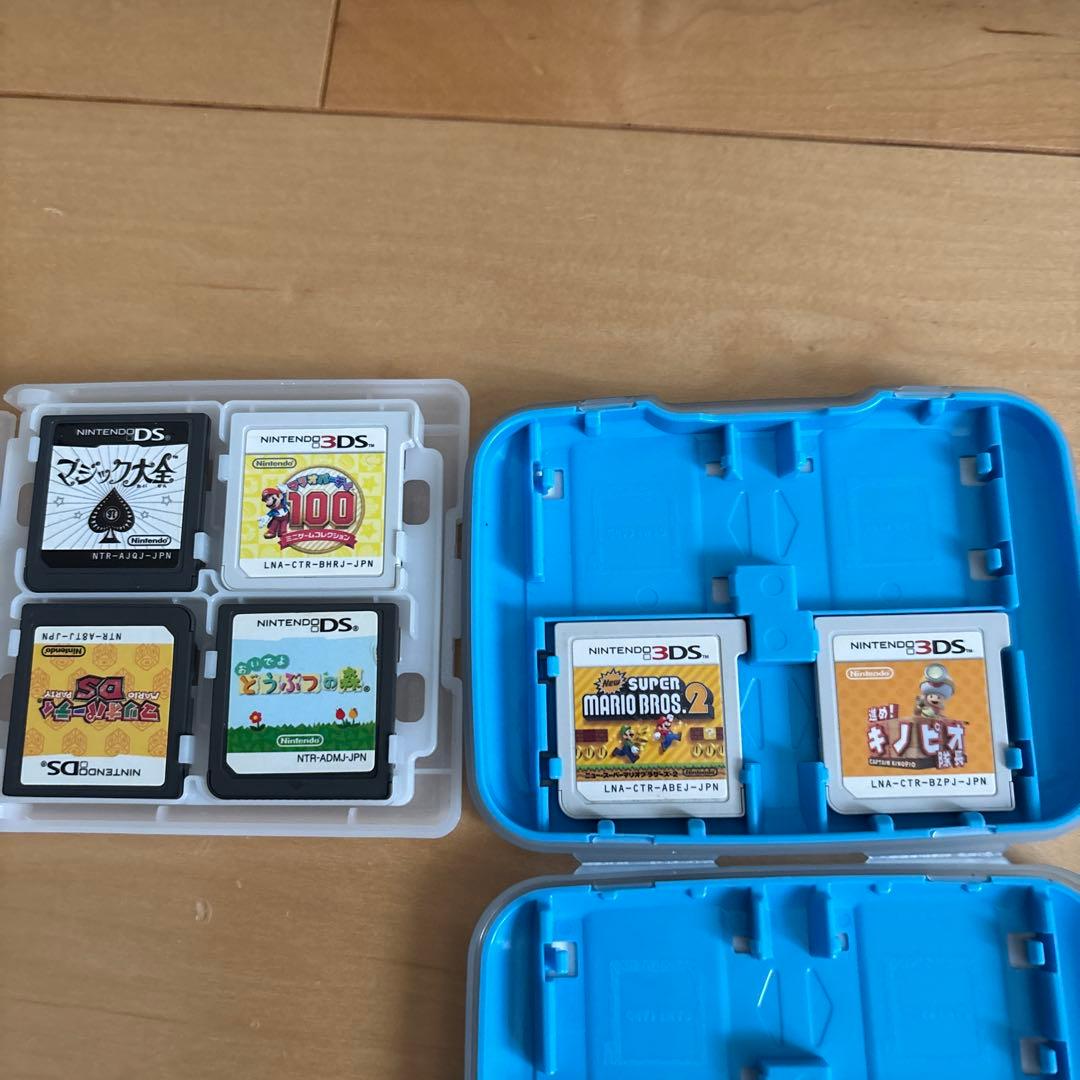 Nintendo 2DS LLブラック/ブルー 充電ケーブル付き
