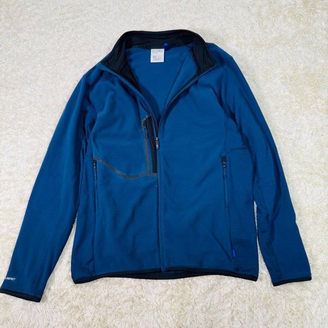【極美品】メンズ ak457 マイクロフリース フルジップ ジャケット ２XL