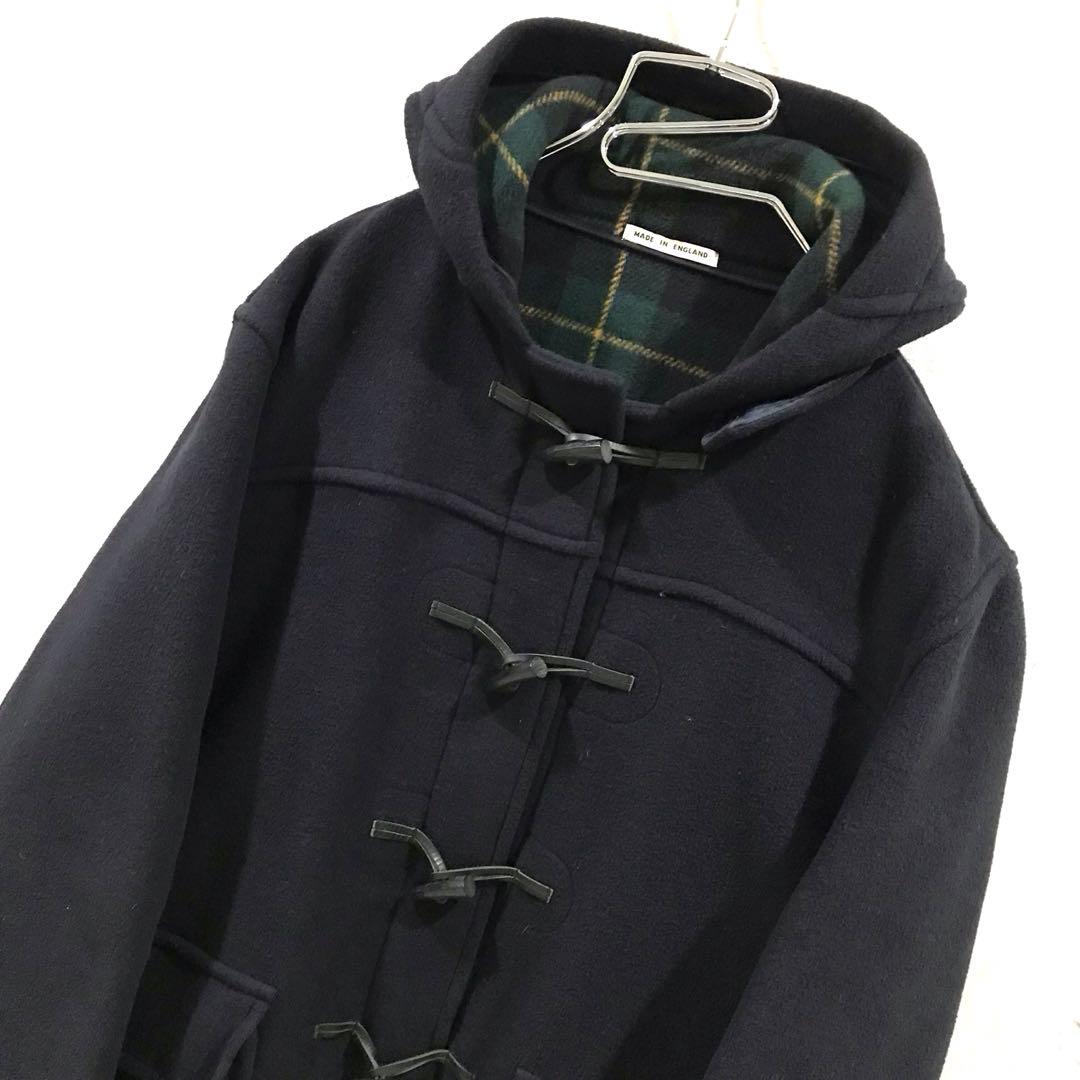 英国製 Ｂｕｒｂｅｒｒｙ‘ｓ タータンチェック ダッフルコート 極美品 Ｌ