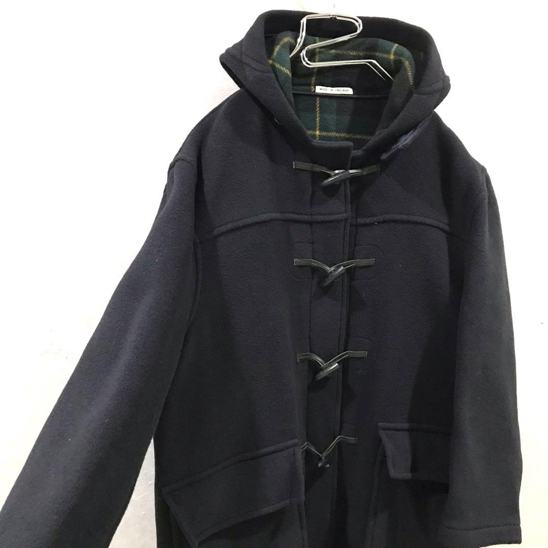 英国製 Ｂｕｒｂｅｒｒｙ‘ｓ タータンチェック ダッフルコート 極美品 Ｌ
