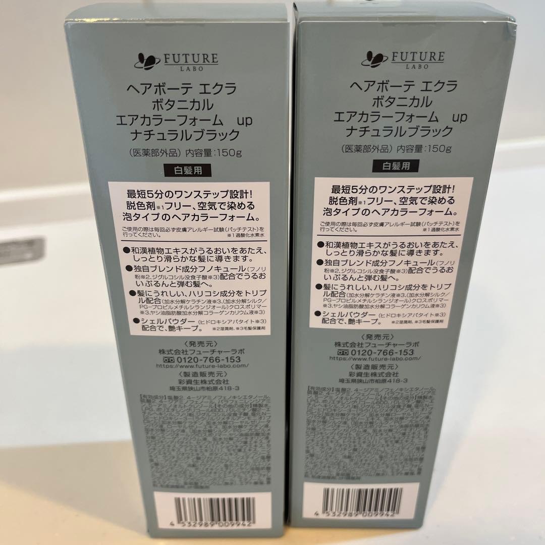 ヘアボーテ エクラ ボタニカルエアカラーフォームup ナチュラルブラック150g