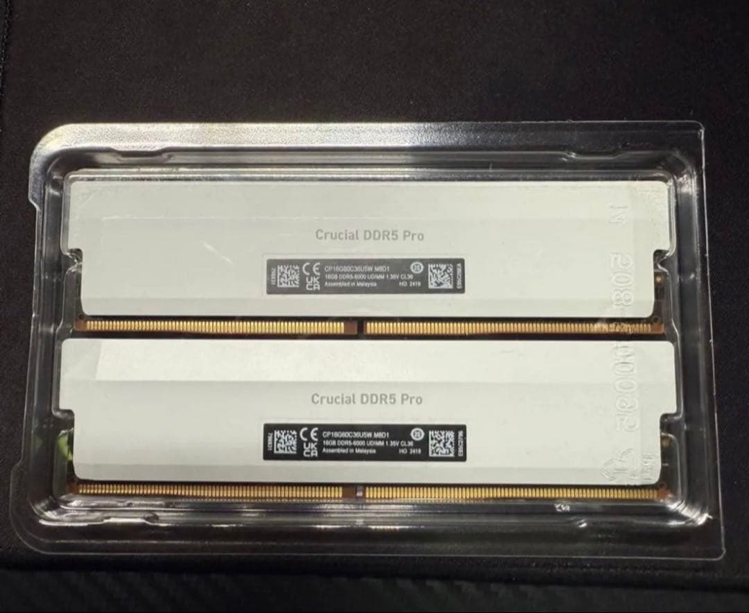 ホワイト ATXケース ddr5-6000 32gb セット