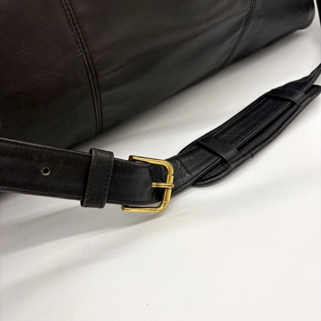 【美品】オールドコーチ　ボストンバッグ　2way チャーム　グラブタンレザー　黒