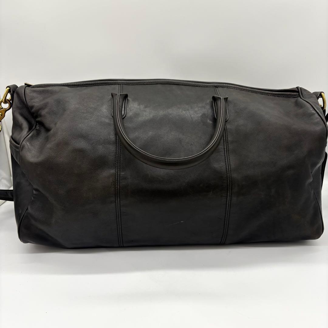 【美品】オールドコーチ　ボストンバッグ　2way チャーム　グラブタンレザー　黒