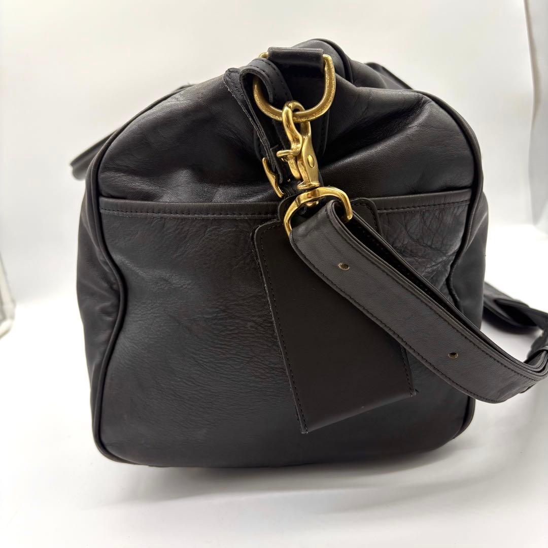 【美品】オールドコーチ　ボストンバッグ　2way チャーム　グラブタンレザー　黒