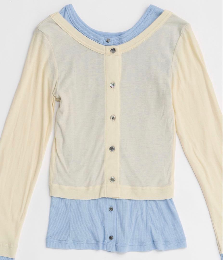 Maison special Top/2WAYネックバイカラーコンフィートップ