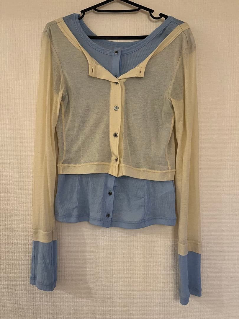 Maison special Top/2WAYネックバイカラーコンフィートップ