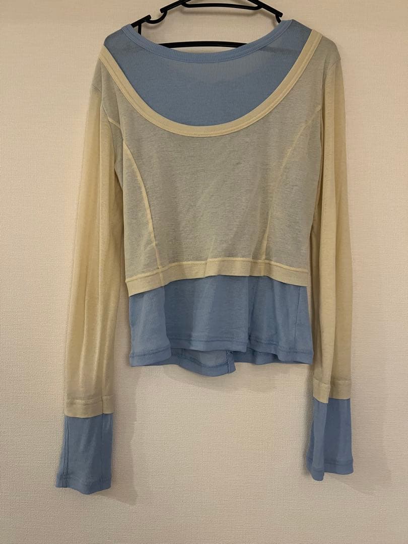 Maison special Top/2WAYネックバイカラーコンフィートップ