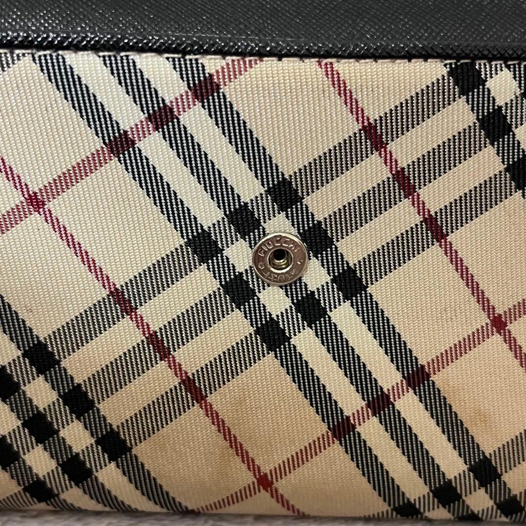 人気✨BURBERRY バーバリー 長財布 ノバチェック ブラック レザー 黒
