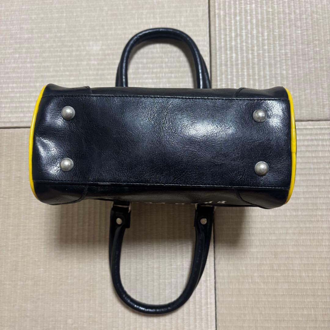 フレッドペリー ミニボストンバッグ 黒黄