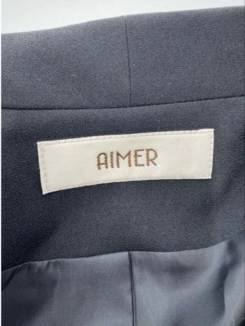 【さおたべ 】AIMER ショールカラージャケット　M 　ブラック