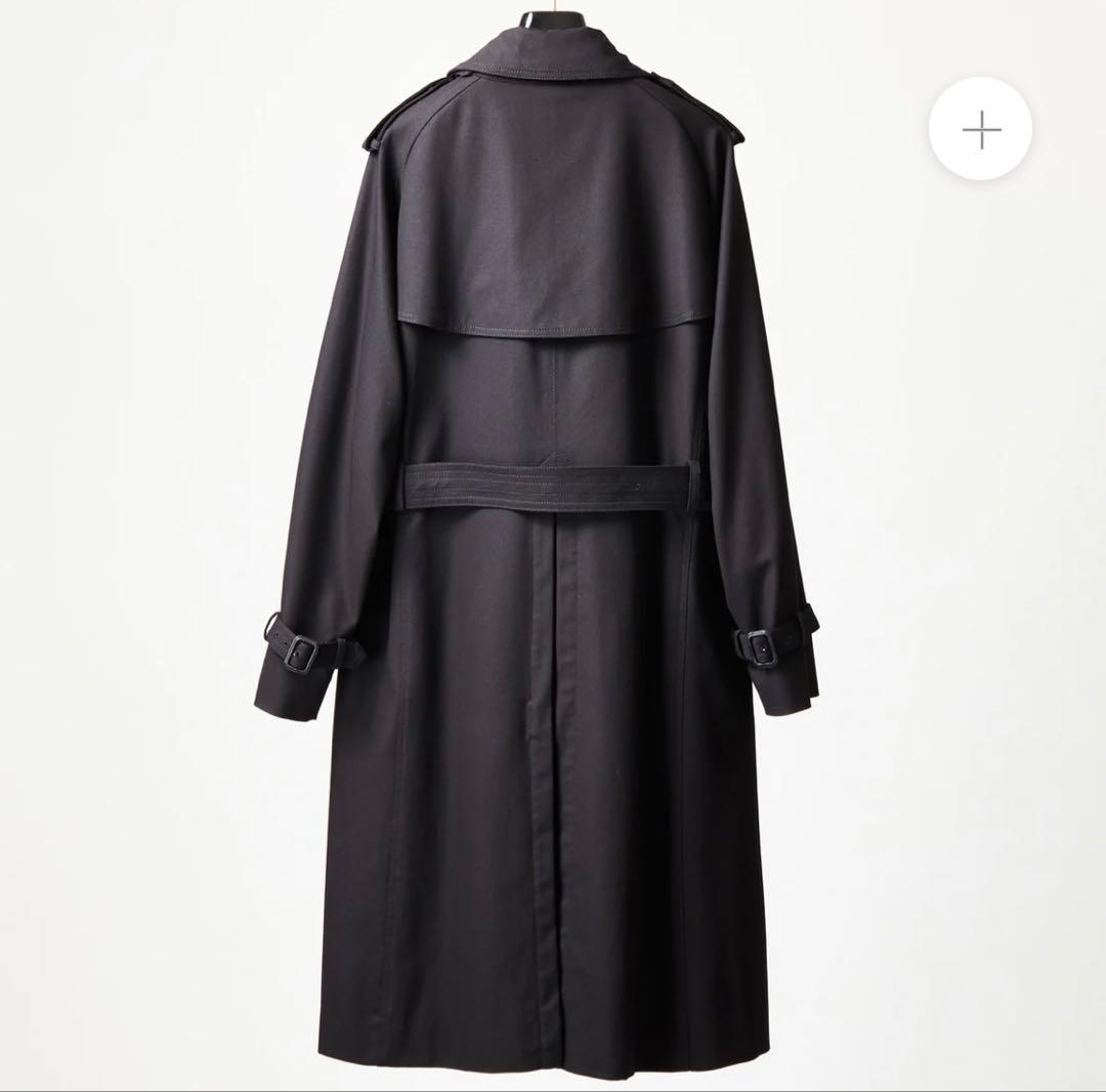 美品　1piu1uguale3×干場義雅　ブラックミリタリー　トレンチコート Ⅲ