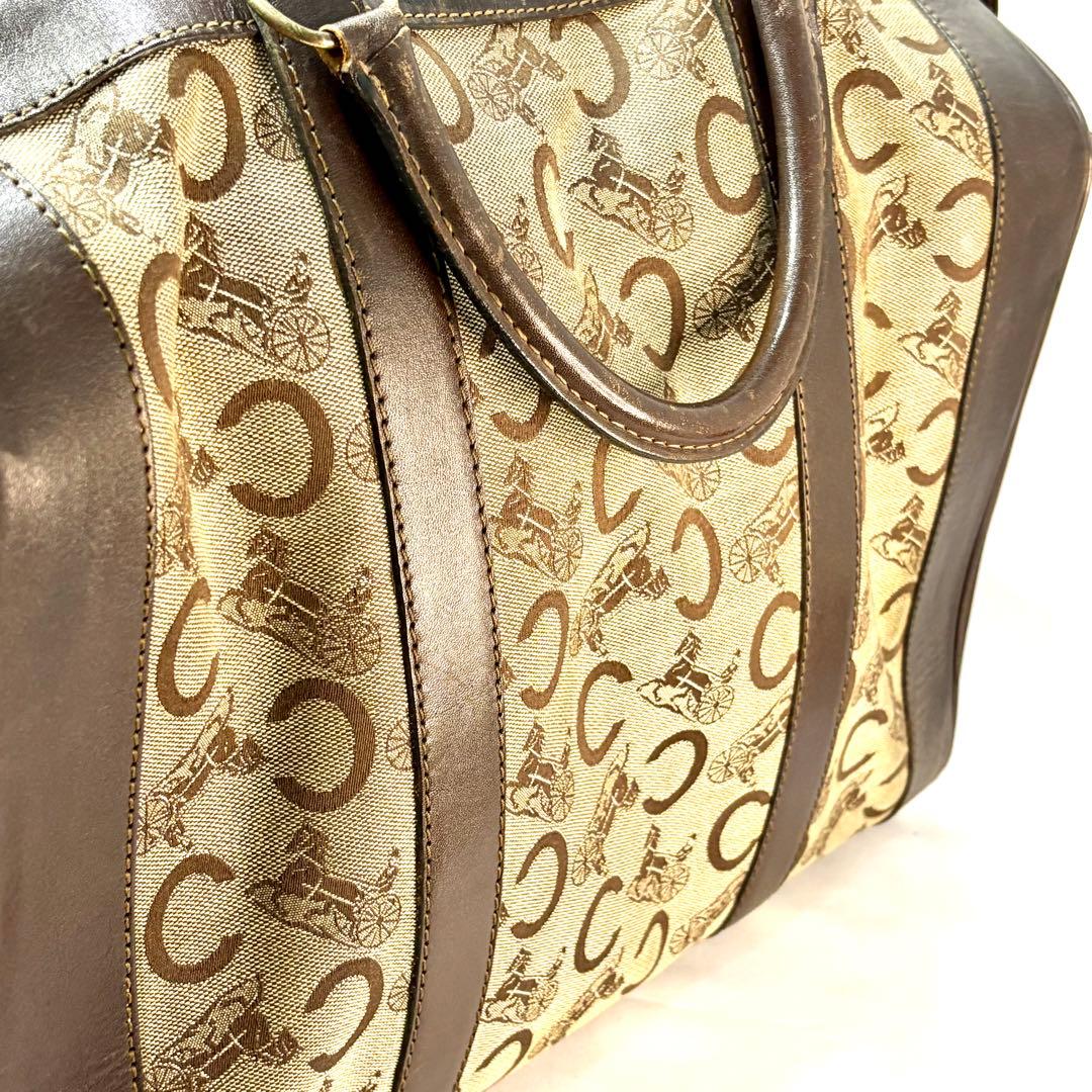 【希少】CELINE セリーヌ 馬車柄 Cマカダム柄 ボストンバッグ Cサルキー