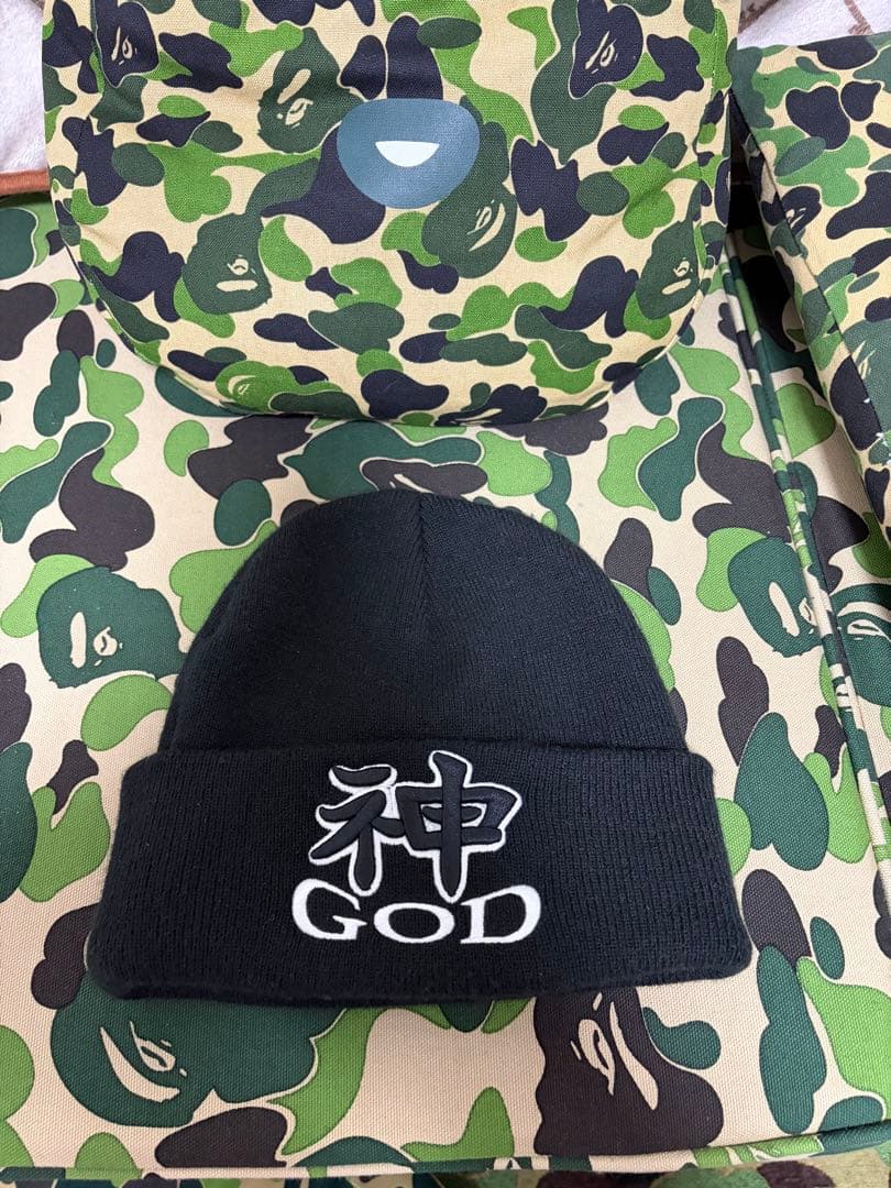 (稀少)【ミンジちゃん着用】Supreme God beanie 黒