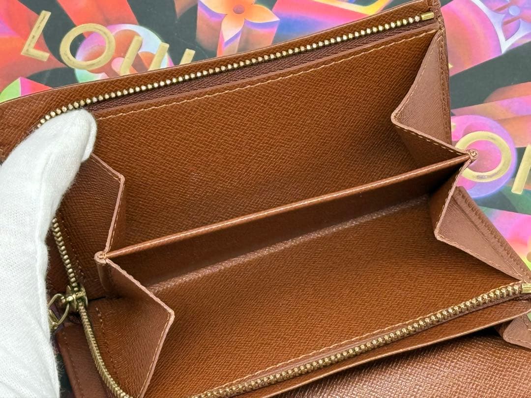 良品！ルイヴィトン　ポルトモネ・ビエ　トレゾール　L字形ファスナー二つ折り財布