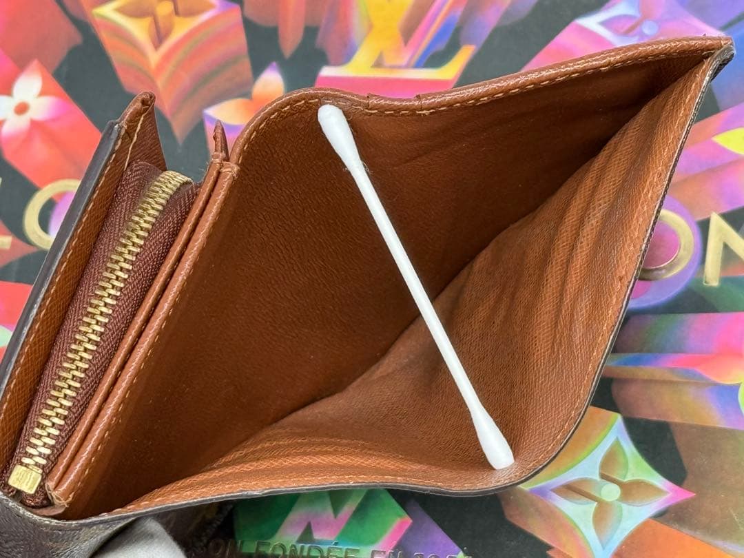 良品！ルイヴィトン　ポルトモネ・ビエ　トレゾール　L字形ファスナー二つ折り財布