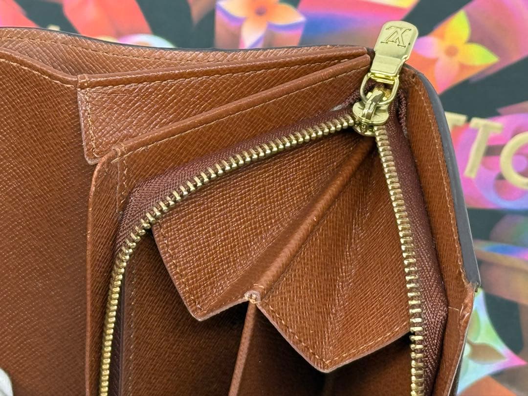 良品！ルイヴィトン　ポルトモネ・ビエ　トレゾール　L字形ファスナー二つ折り財布