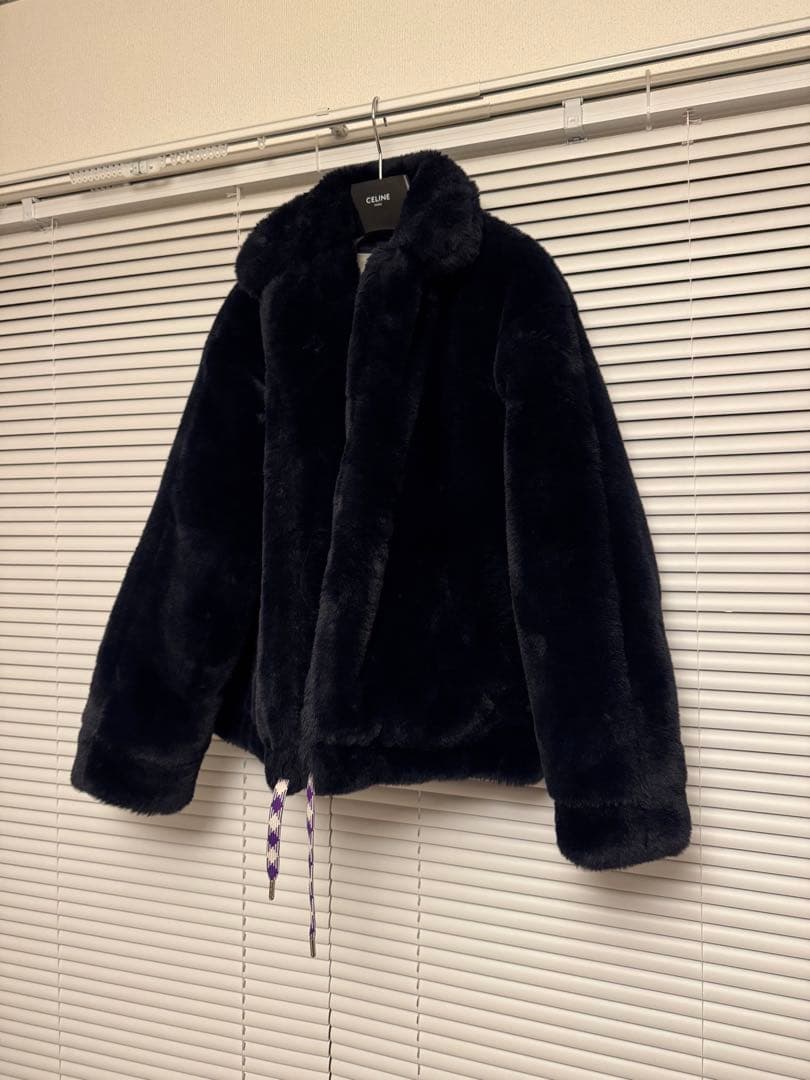 完売　極美品 アレフルード ファー　ブルゾン ネイビー