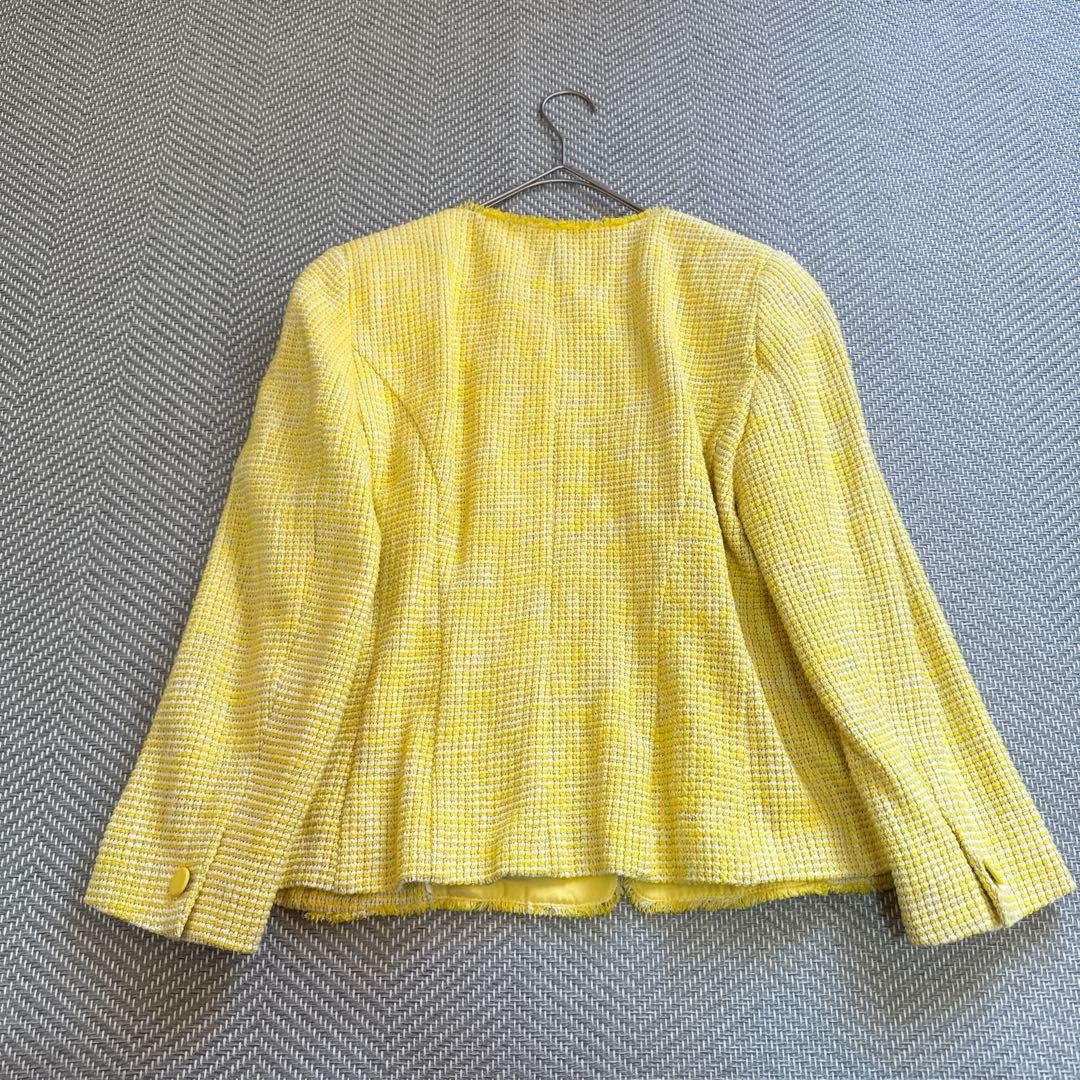 極美品 MaxMara WEEKEND ツイード ノーカラージャケット 3XL