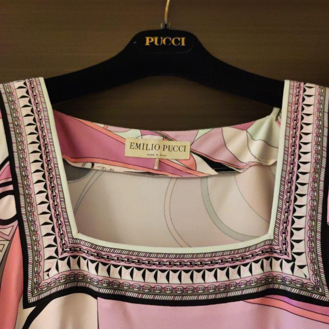 EMILIO PUCCI 幾何学模様 長袖ワンピース　38
