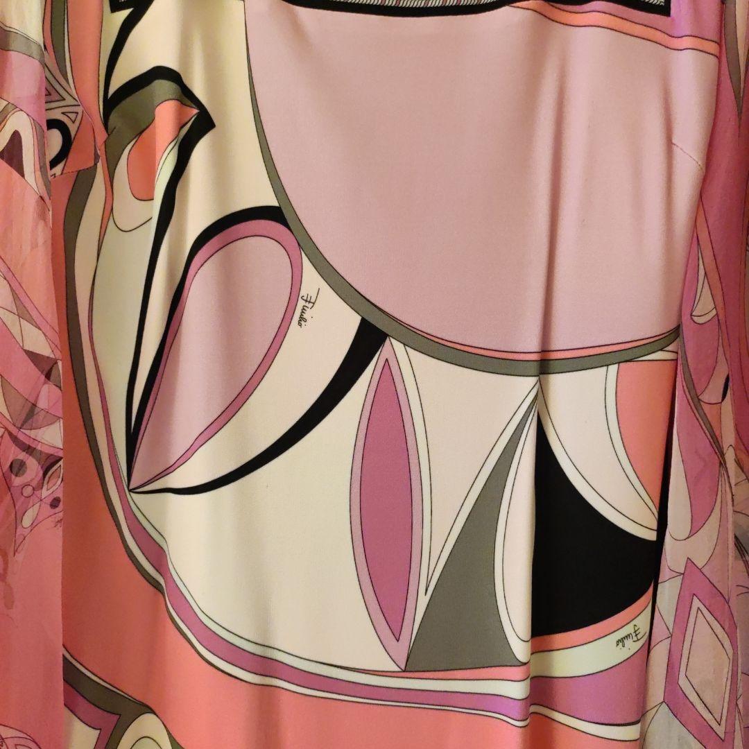 EMILIO PUCCI 幾何学模様 長袖ワンピース　38