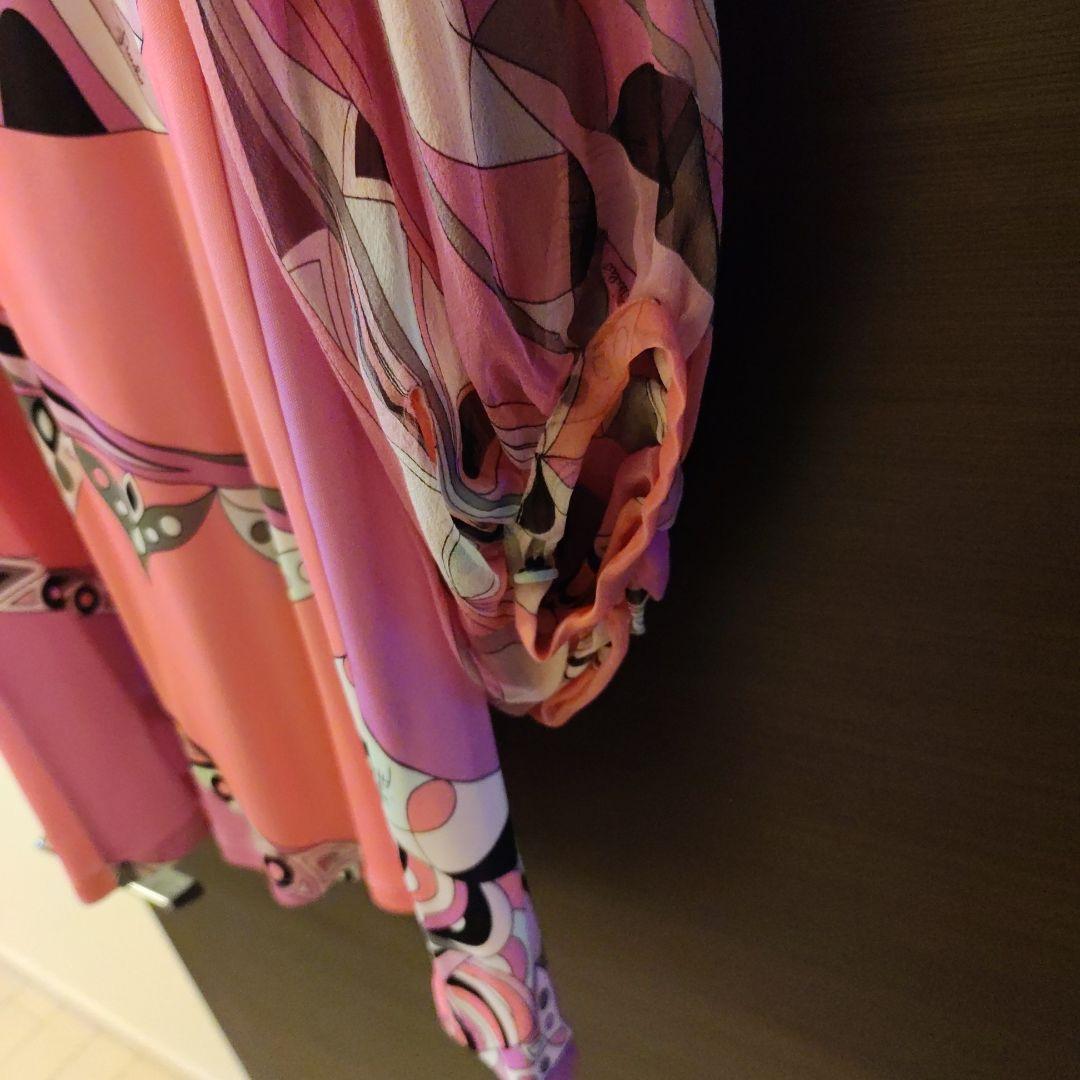 EMILIO PUCCI 幾何学模様 長袖ワンピース　38