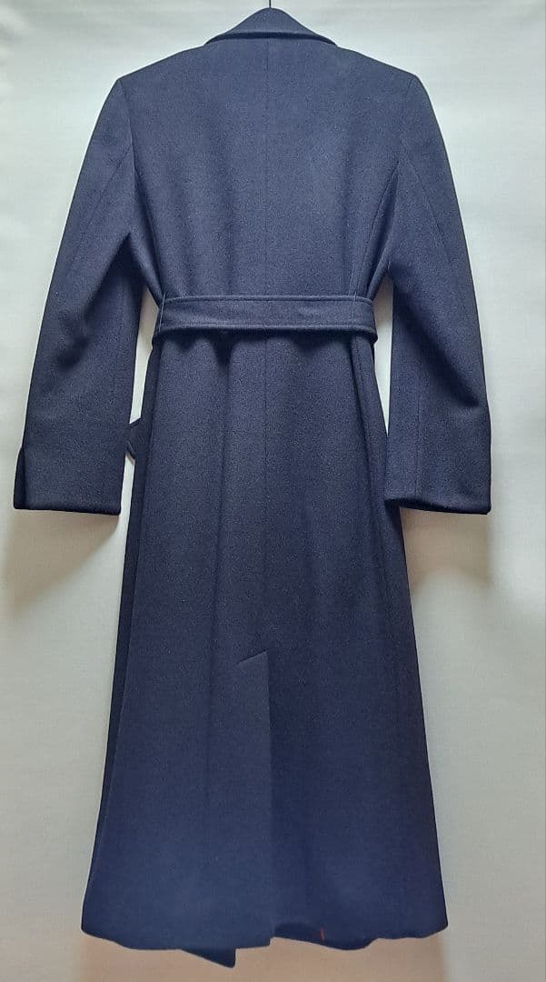 MAX&Co. ベルテッド ロングコート ロングラン　ブラック