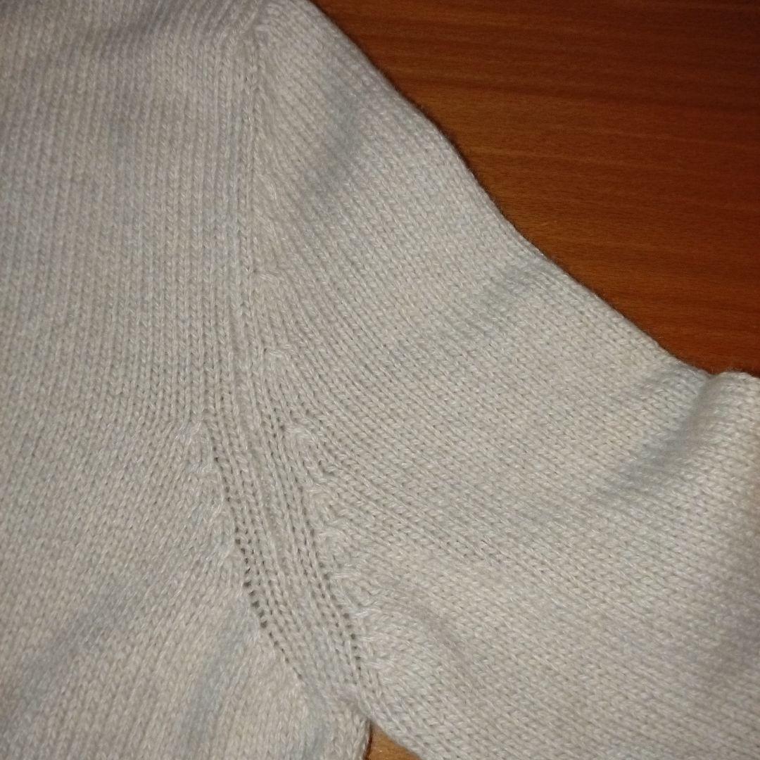 エルメス　ニットカーディガン　カシミア100%　薄ベージュ　SM　イタリア製