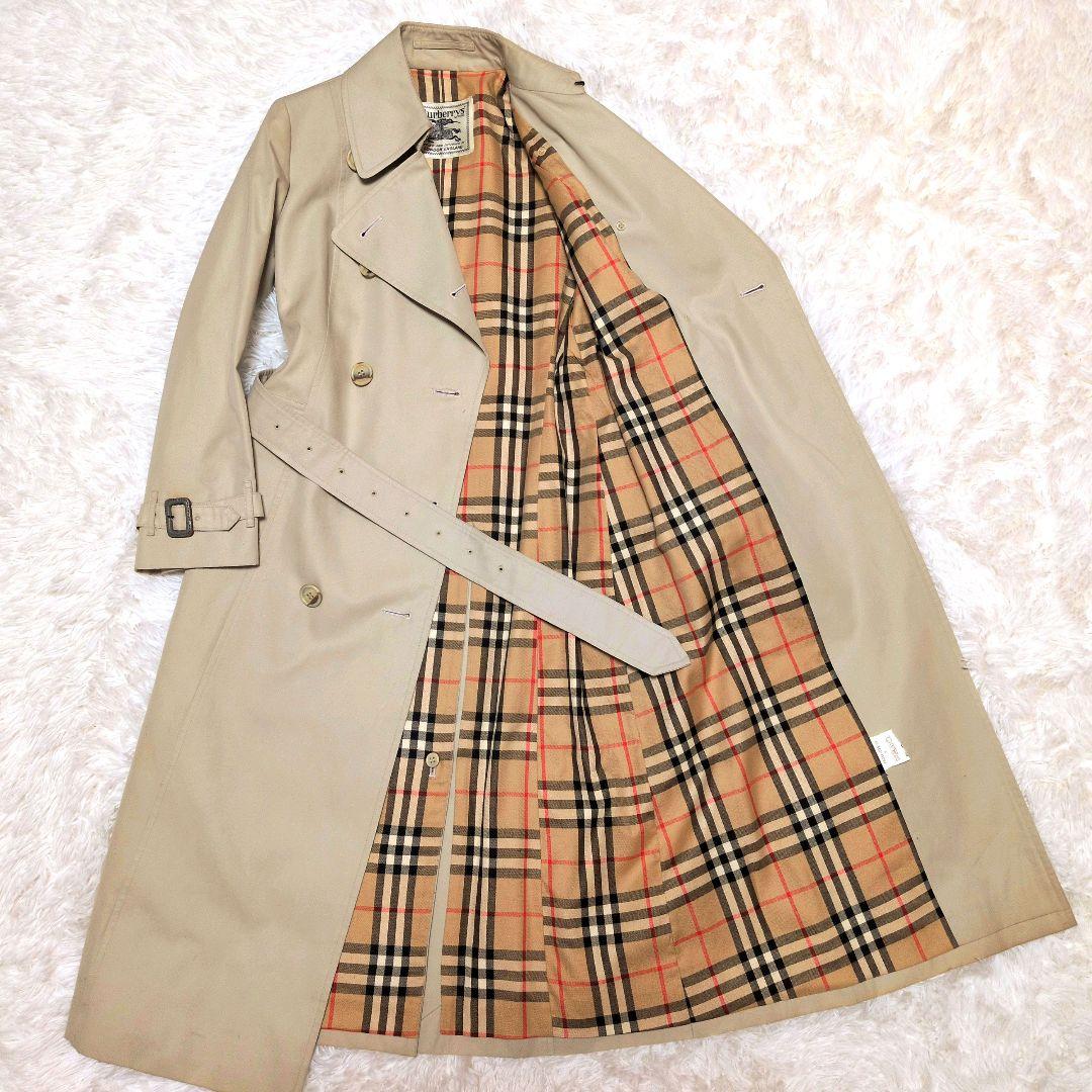 【美品】バーバリー☆ノバチェックベルト付　トレンチコート　ベージュ