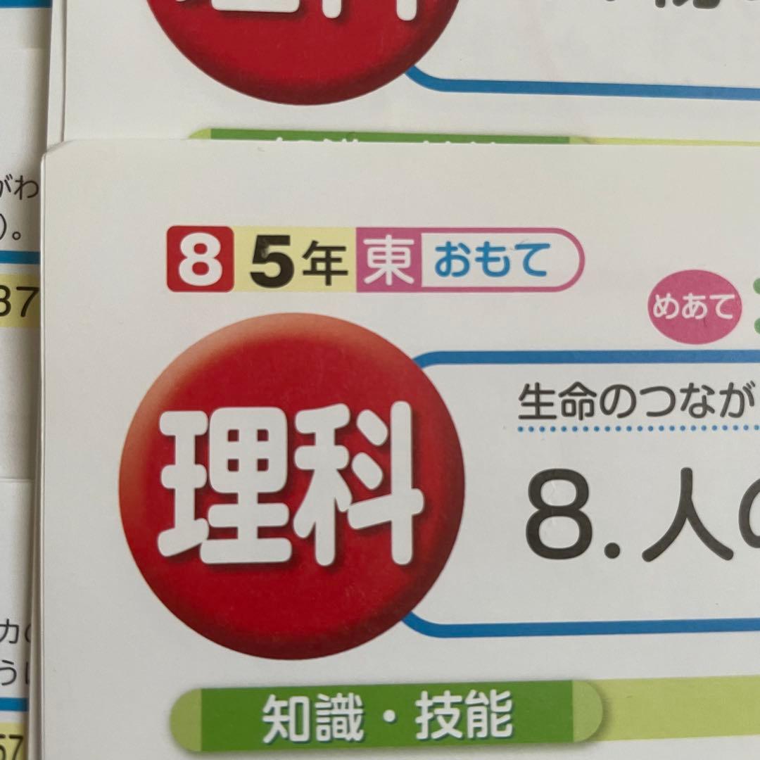 小学5年 理科　カラーテスト 令和7年度 11枚分 東京書籍　教育同人社　最新