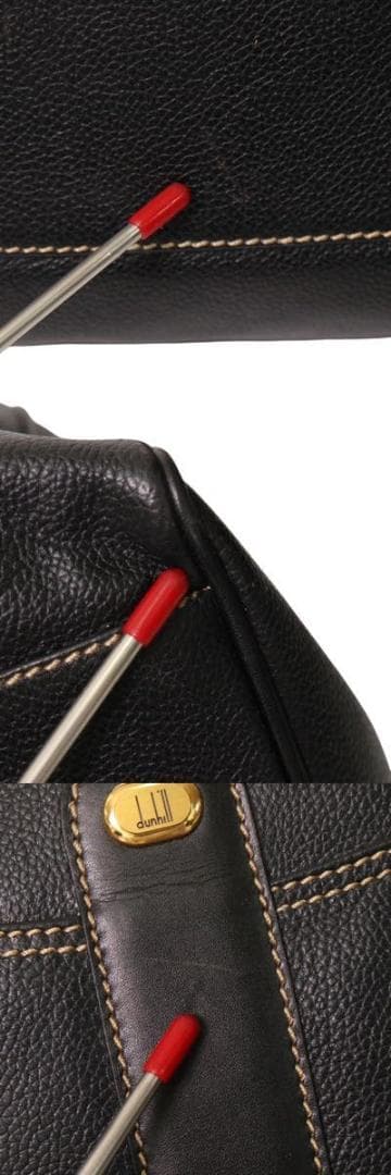 dunhill ダンヒル 本革 レザー ボストンバッグ 旅行バッグ 黒 大容量