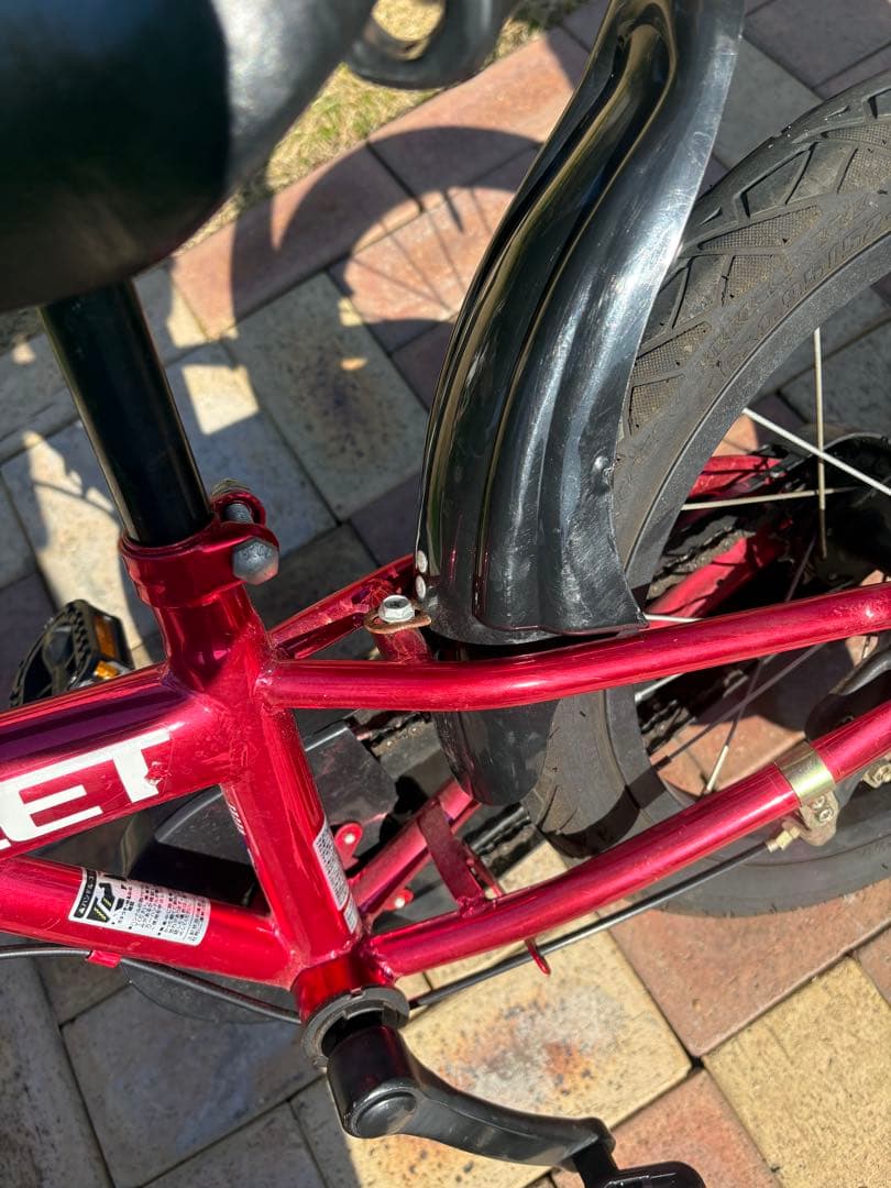 【直接引き渡し限定】シボレー 子ども自転車 16インチ赤 カゴ有（大阪）