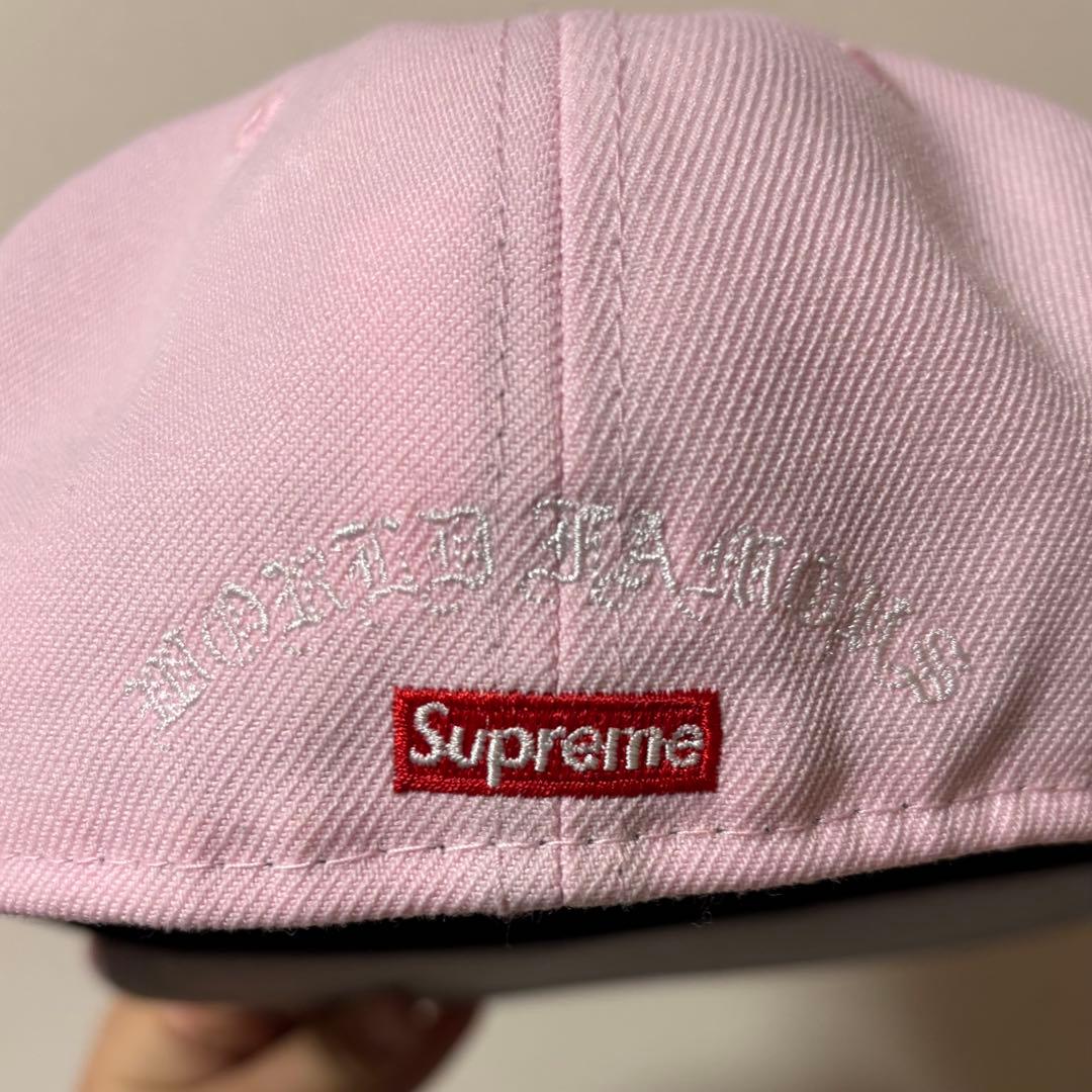 Supreme×NEWERA ピンク 59FIFTY キャップ 7 3/8