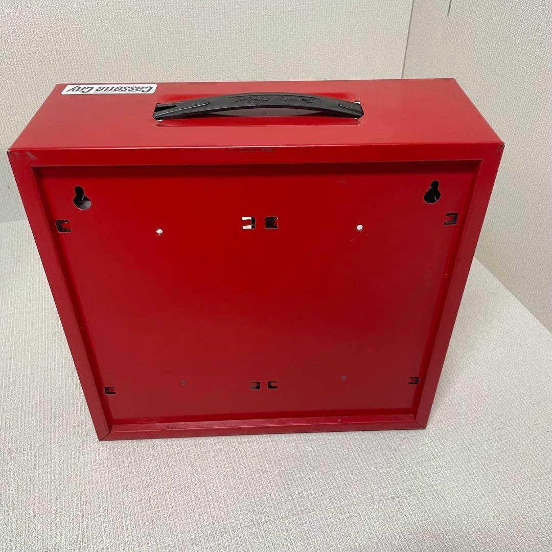 カセットテープ収納ケース カセットシティ レトロ ブラック・レッド