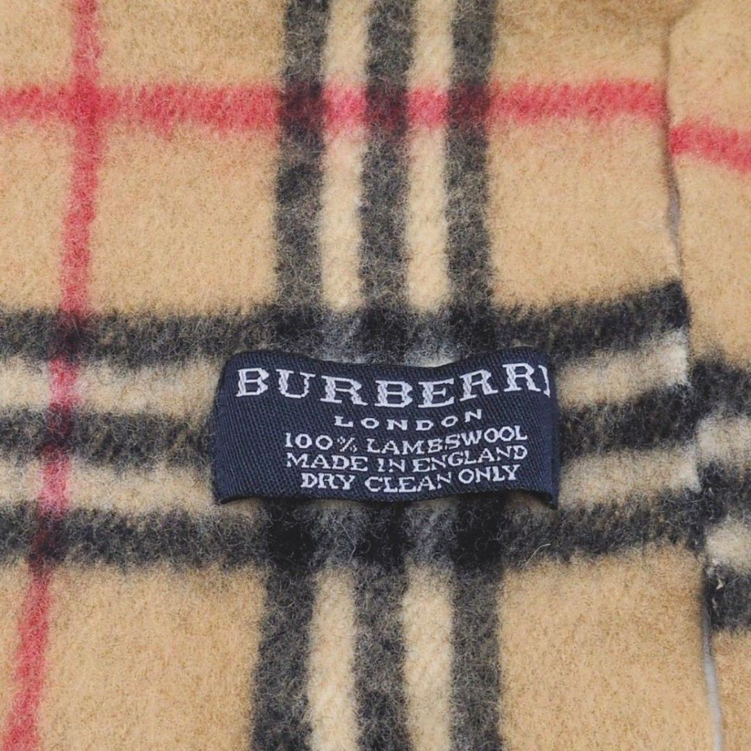 極美品 BURBERRY ラムウール100 ノバチェック 近年タグ バーバリー
