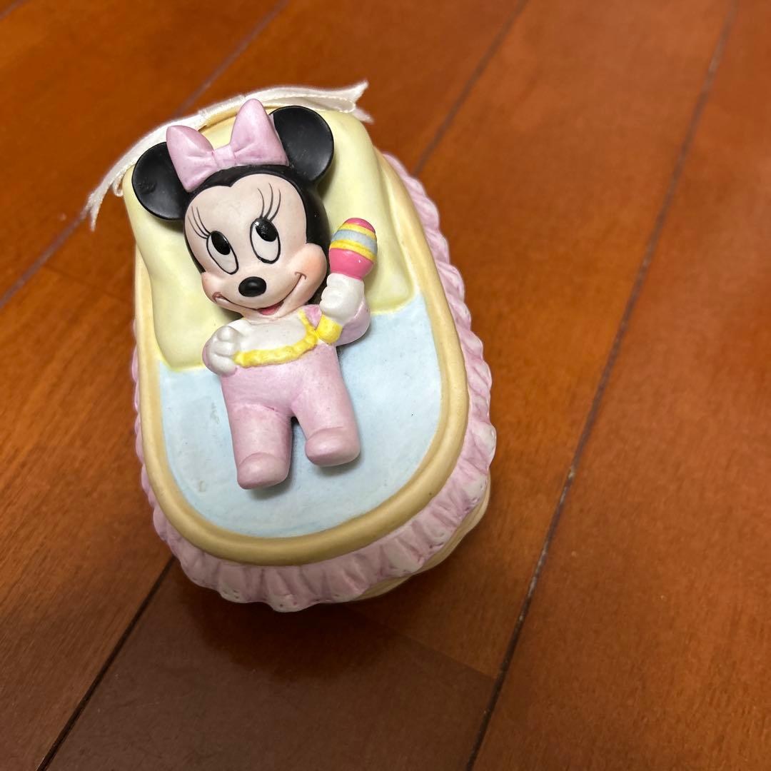 ミニーマウス ベビーベッド型オルゴール
