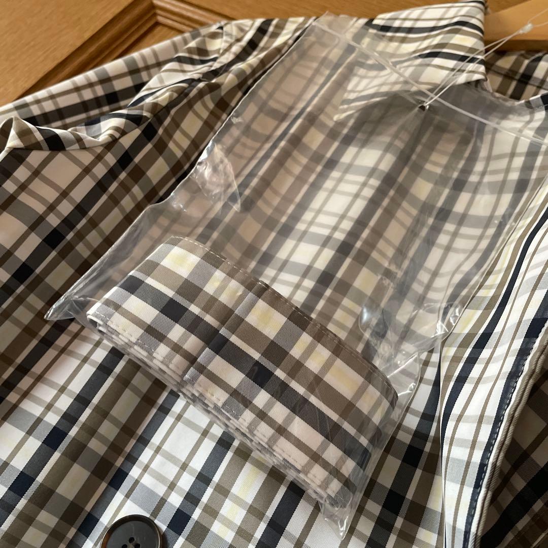 【新品、値札付】23区 メモリーチェック トレンチコート 38サイズ