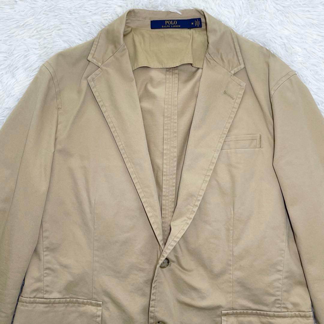 【美品】ポロ・ラルフローレン　テーラードジャケット・ストレッチ・チノ生地・M