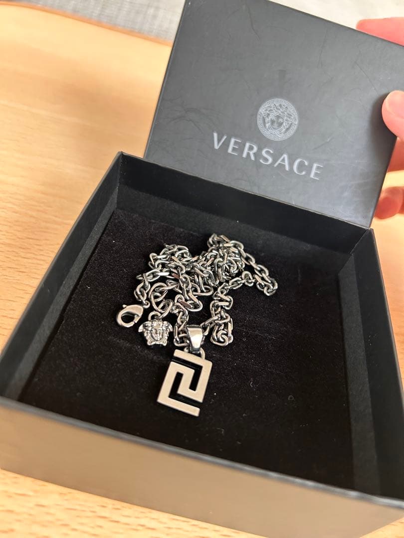 VERSACE グリークネックレス ヴェルサーチシルバー