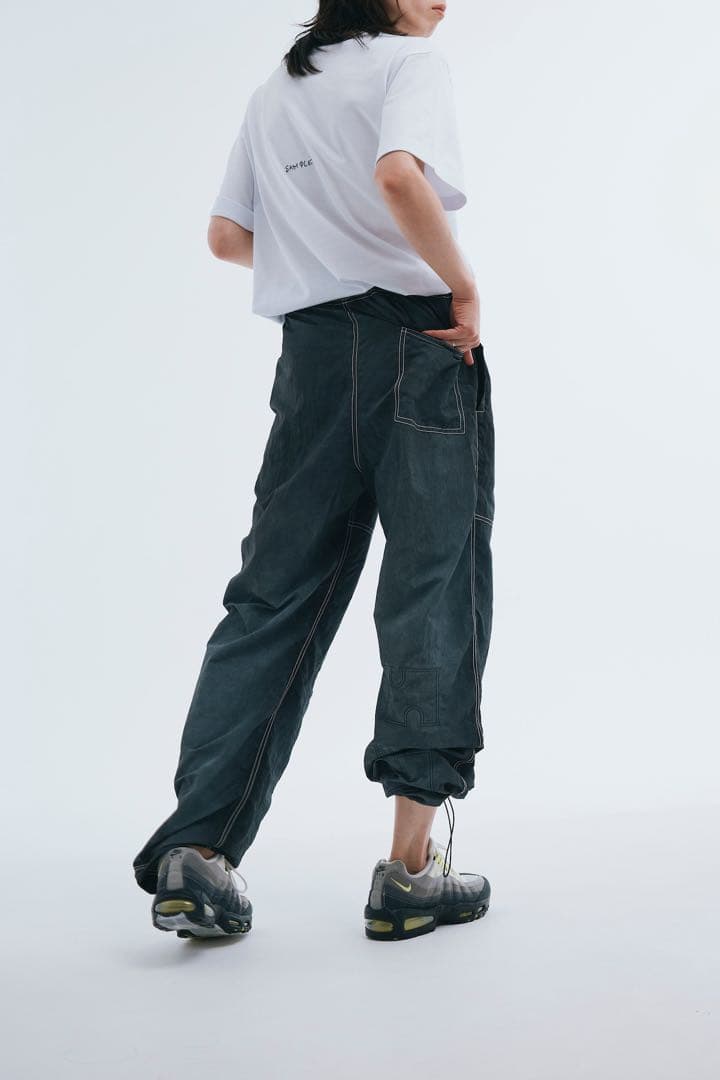 nylon pants BLACK(ニートと居候とたかさき)