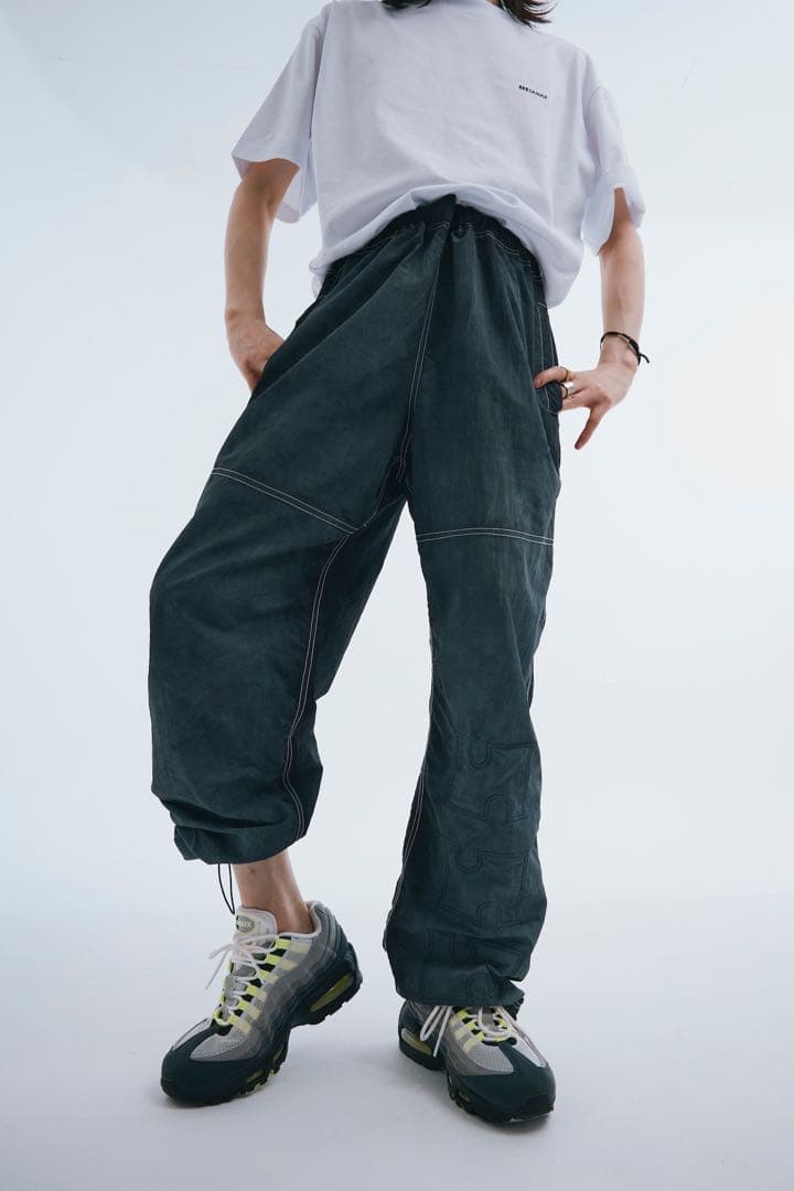 nylon pants BLACK(ニートと居候とたかさき)