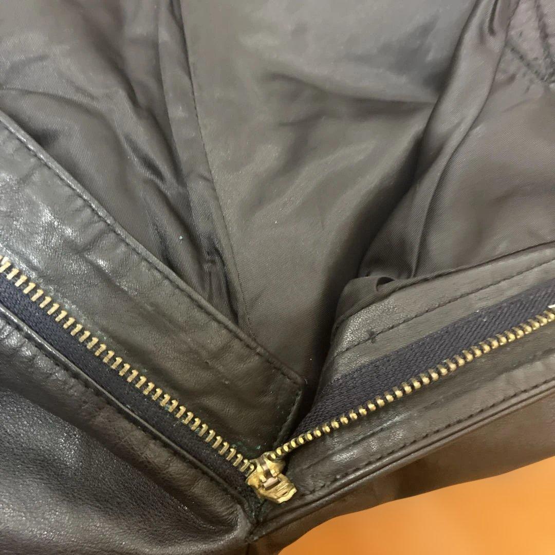 黒 レザー ワイドシルエットパンツ　ニッカポッカ烏天狗　OKANO 中古