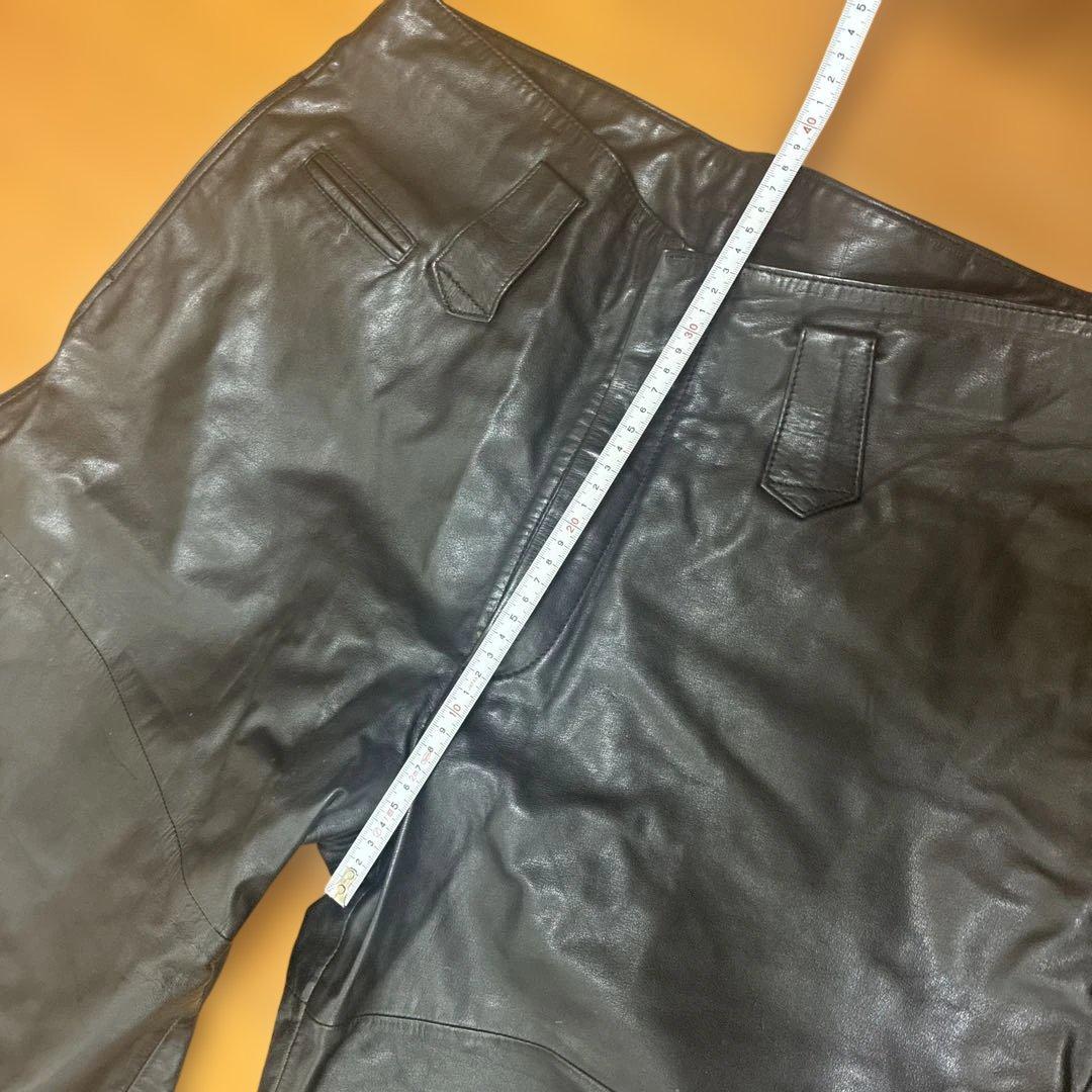 黒 レザー ワイドシルエットパンツ　ニッカポッカ烏天狗　OKANO 中古