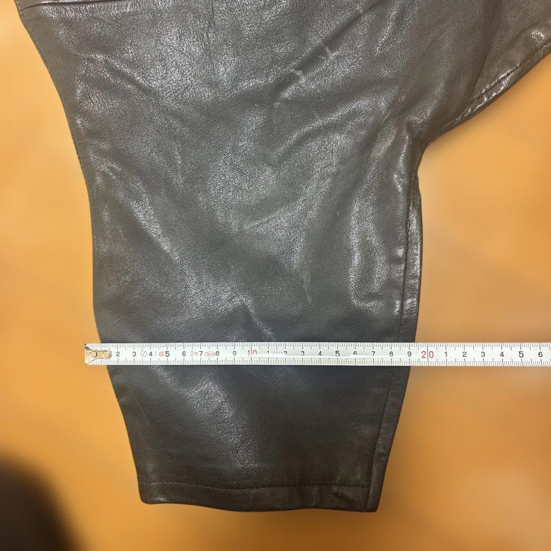 黒 レザー ワイドシルエットパンツ　ニッカポッカ烏天狗　OKANO 中古