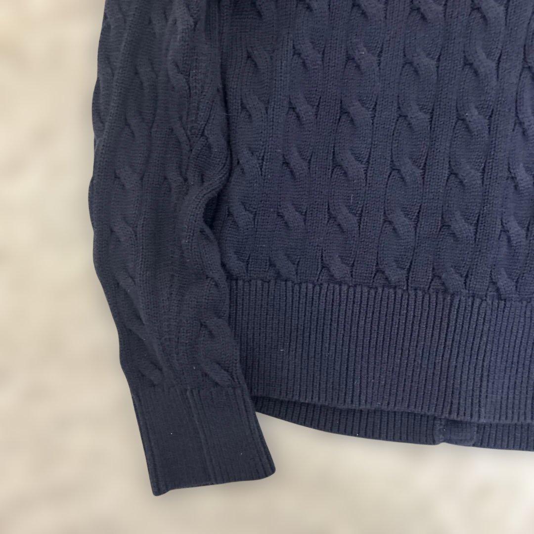 ★美品★POLO RALPH LAUREN 現行QR ケーブルニットカーディガン