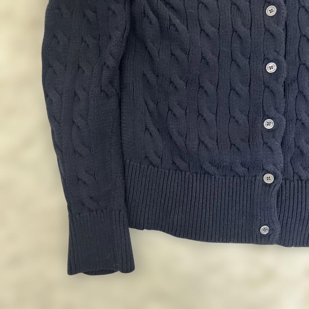 ★美品★POLO RALPH LAUREN 現行QR ケーブルニットカーディガン