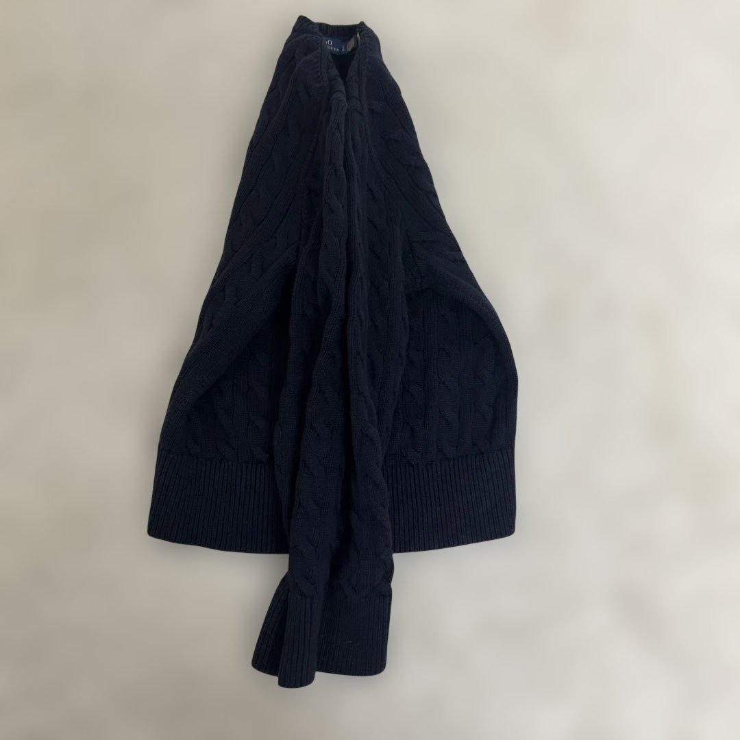 ★美品★POLO RALPH LAUREN 現行QR ケーブルニットカーディガン