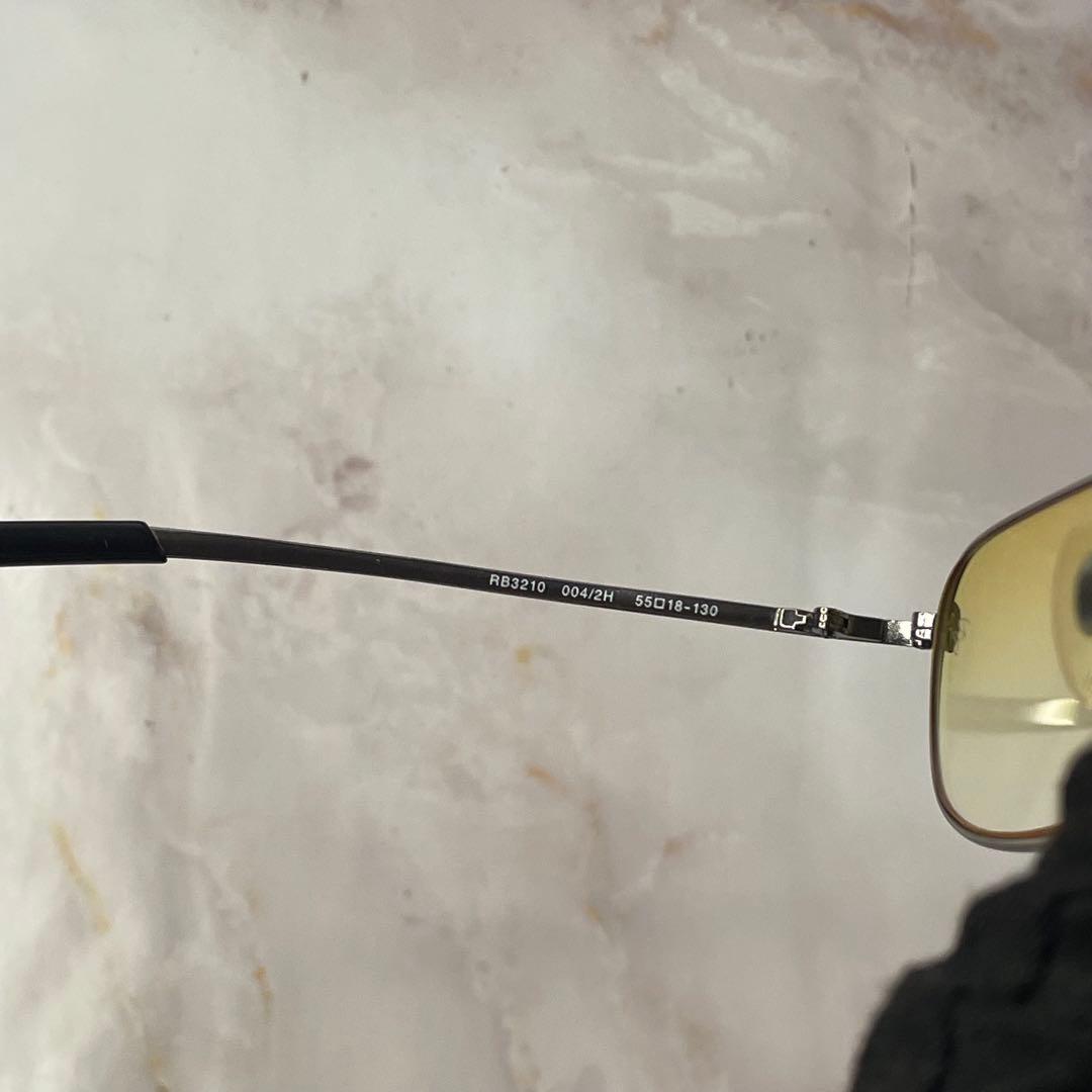 ray ban スクエア y2k イエロー デザイン サングラス ケース付き
