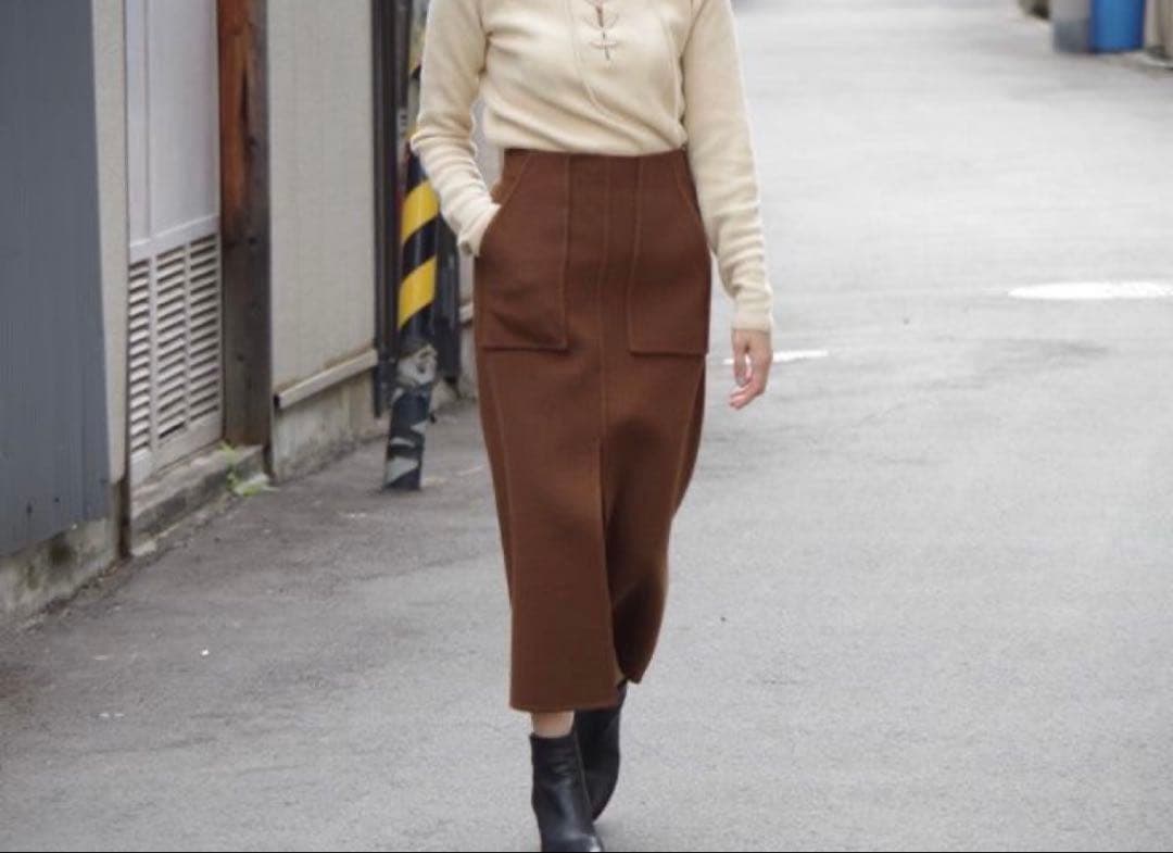美品⭐︎AURALEEオーラリー⭐︎ビーバーメルトン スリットスカート⭐︎大草直子
